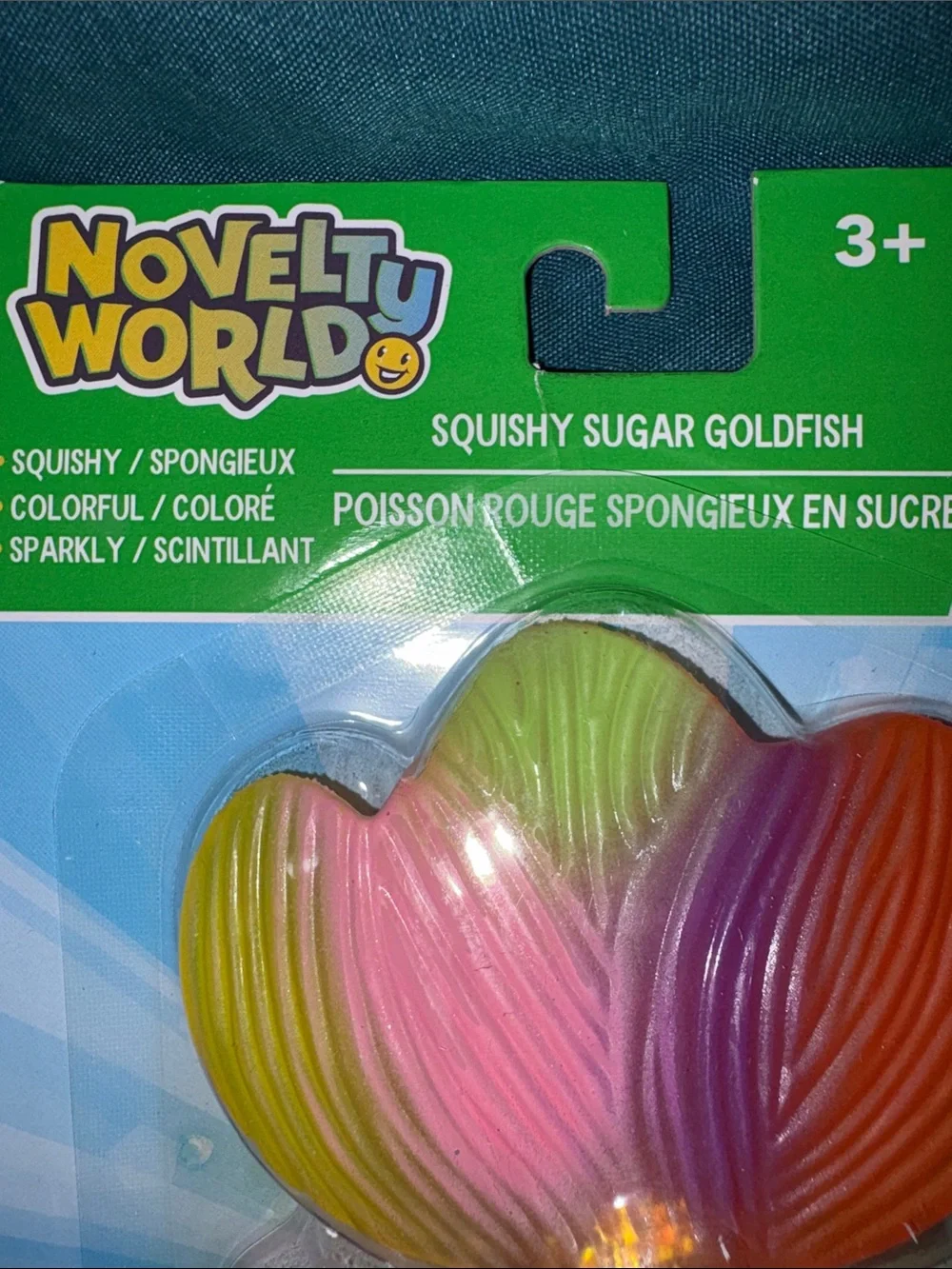 Novelty World - Orange & Pink Squishy Sugar Goldfish Toy